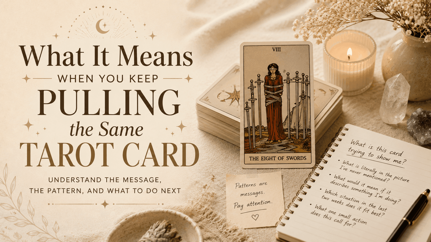 What It Means When You Keep Pulling the Same Tarot Card