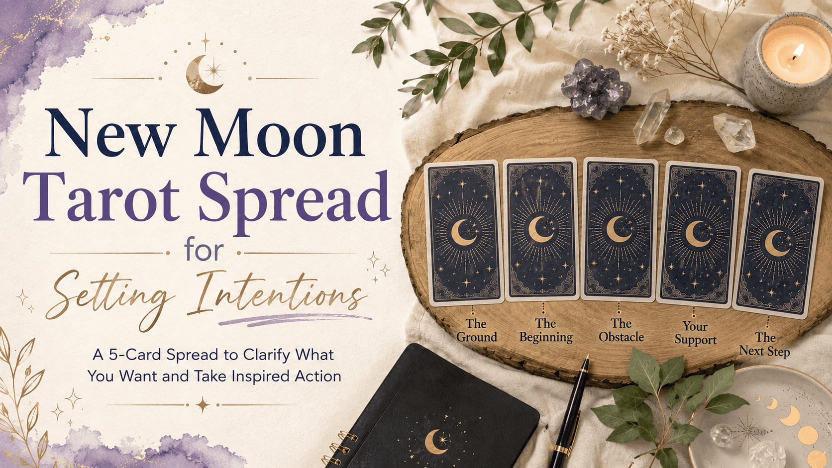 New Moon Tarot Spread for Setting Intentions
