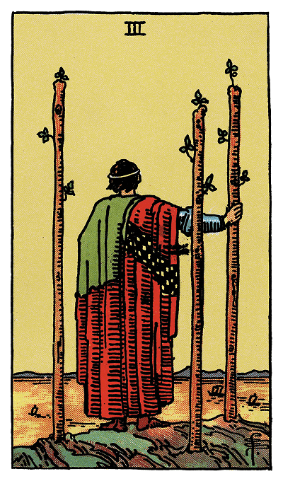 Three of Wands tarot card
