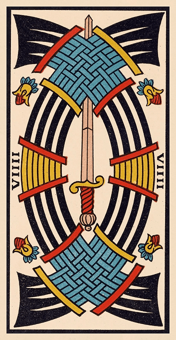 The Nine of Swords — Marseille version