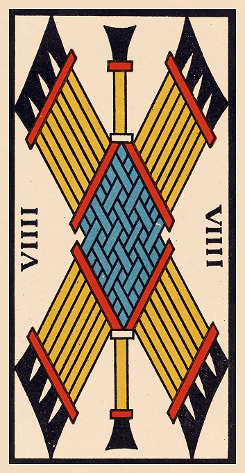 The Nine of Wands — Marseille version