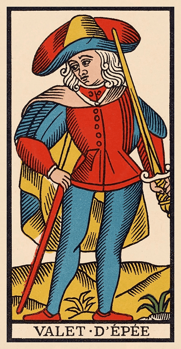The Page of Swords — Marseille version