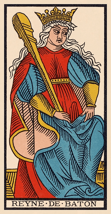 The Queen of Wands — Marseille version