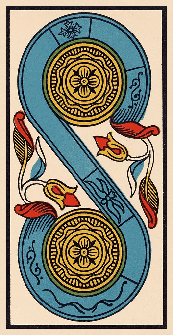 The Two of Pentacles — Marseille version