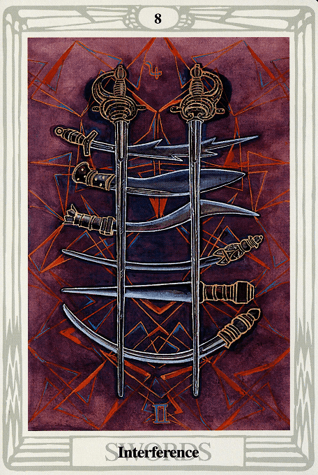 The Eight of Swords — Thoth version