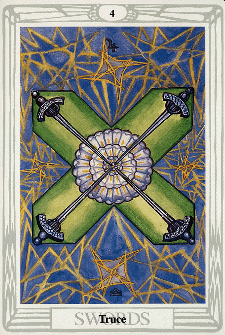 The Four of Swords — Thoth version