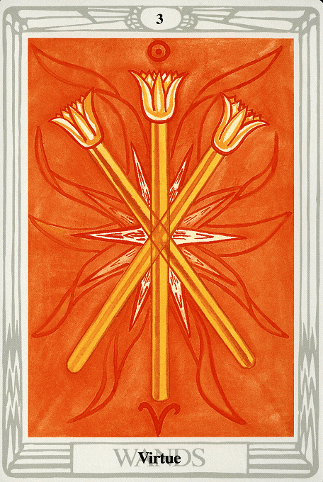 The Three of Wands — Thoth version